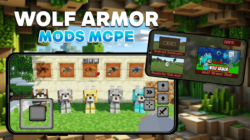 Wolf Armor Mod for Minecraft screenshot